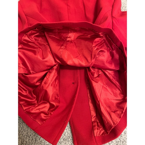 Focus 2000 Women’s 14 Vintage Classic Red Pea Coat. - Picture 5 of 8